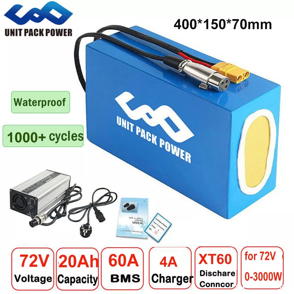Electric Bicycle Battery 72V 30Ah - 72V 40AH Ebike Battery Pack 21700